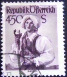 Selo postal da Áustria de 1951 Carinthia