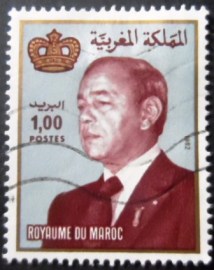 Selo postal do Marrocos de 1983 King Hassan II