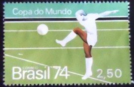 Selo postal do Brasil de 1974 Copa do Mundo da Alemanha