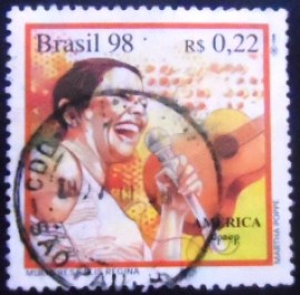 Selo postal do Brasil de 1998 Elis Regina