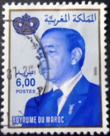 Selo postal do Marrocos de 1999 King Hassan II