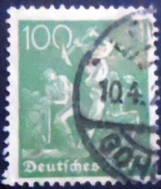 Selo postal da Alemanha de 1921 Miner