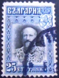 Selo postal da Bulgária de 1915 Tsar Ferdinand I