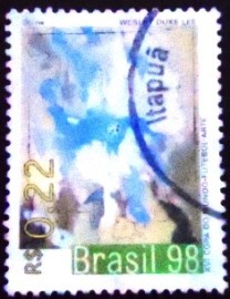Selo postal do Brasil de 1998 Wesley Duke Lee
