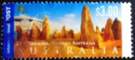 Selo postal da Austrália de 2000 The Pinnacles