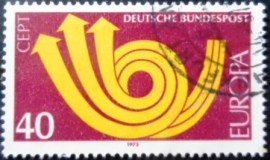 Selo postal da Alemanha de 1973 C.E.P.T.- Posthorn