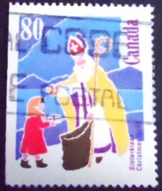 Selo postal do Canadá de 1991 Dutch Sinterklaas
