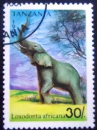 Selo postal da Tanzânia de 1991 African Elephant 30