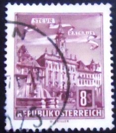 Selo postal da Áustria de 1965 City Hall