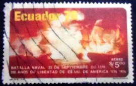 Selo postal do Equador de 1976 Independence of the U.S.A.