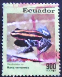 Selo postal do Equador de 1993 Poison Dart Frog