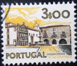 Selo postal de Portugal de 1972 Viana do Castelo Hospital