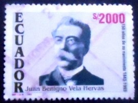 Selo postal do Equador de 1993 Juan Benigno Vela Hervas