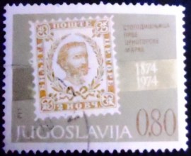 Selo postal da Iugoslávia de 1974 First Stamp from Montenegro