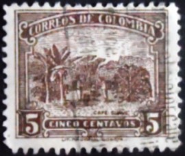 Selo postal da Colômbia de 1938 Coffee