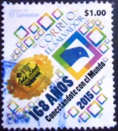 Selo postal de El Salvador de 2015 Connecting with the World