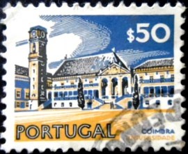 Selo postal de Portugal de 1974 Coimbra University