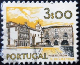 Selo postal de Portugal de 1974 Viana do Castelo Hospital