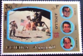 Selo postal de Fujeira de 1972 Apollo 15