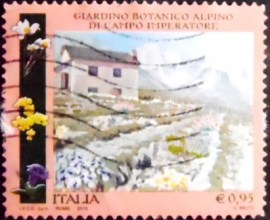 Selo postal da Itália de 2015 Alpine Botanical Garden