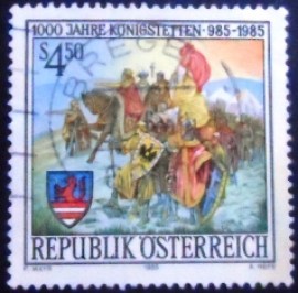 Selo postal da Áustria de 1985 Millennium of Königstetten