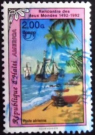 Selo postal do Haiti de 1993 500 years America