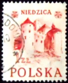 Selo postal da Polônia de 1952 Niedzica castle