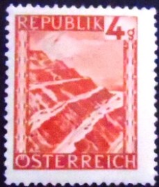 Selo postal da Áustria de 1946 Erzberg
