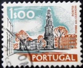 Selo postal de Portugal de 1976 Torre dos Clérigos Porto