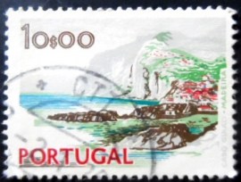 Selo postal de Portugal de 1977 Cape Girao Madeira