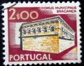 Selo postal de Portugal de 1977 Bragança City Hall - 1242 xII