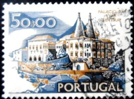 Selo postal de Portugal de 1978 Sintra King's Palace