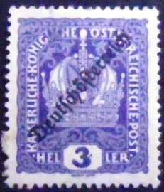 Selo postal da Áustria de 1918 Emperors crown