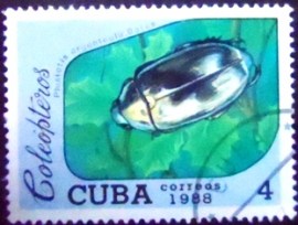 Selo postal de Cuba de 1988 Scarab Beetle