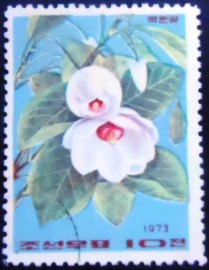 Selo postal da Coréia do Norte de 1973 Jasmine