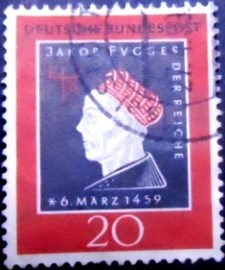 Selo postal da Alemanha de 1959 Jakob Fugger