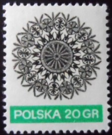 Selo postal da Polônia de 1971 Paper cut-out from the Lublin