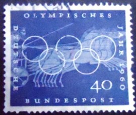 Selo postal da Alemanha de 1960 Olympic Games 1960
