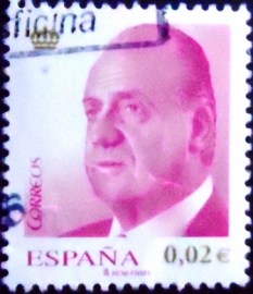 Selo postal da Espanha de 2008 King Juan Carlos I 2