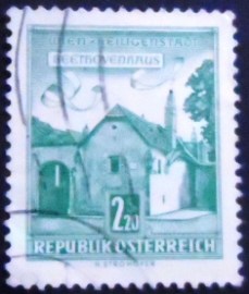 Selo postal da Áustria de 1962 Beethoven House