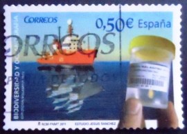Selo postal da Espanha de 2011 Biodiversity and Oceanography
