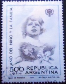 Selo postal da Argentina de 1979 Nuestro Niño