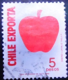 Selo postal do Chile de 1989 Apple