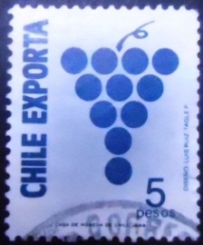 Selo postal do Chile de 1989 Grapes