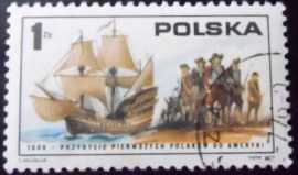 Selo postal da Polônia de 1975 Mary and Margaret