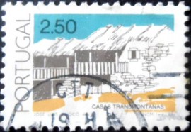 Selo postal de Portugal de 1986 Tras-os-montes houses