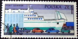 Selo postal da Polônia de 1976 Ferry Gryf