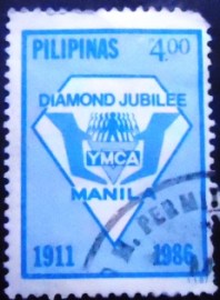 Selo postal das Filipinas de 1987 Reissues of 1987 YMCA Type I