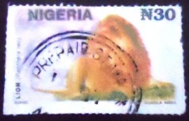Selo postal da Nigéria de 1993 Lion