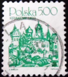 Selo postal da Polônia de 1981 Krakow 1493
